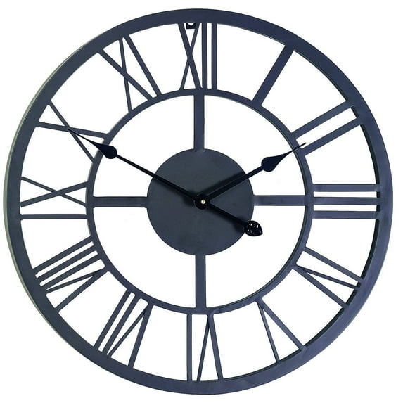 Gardman Stylish Indoor Outdoor Round 21.5" Steel Roman Numeral Wall Clock
