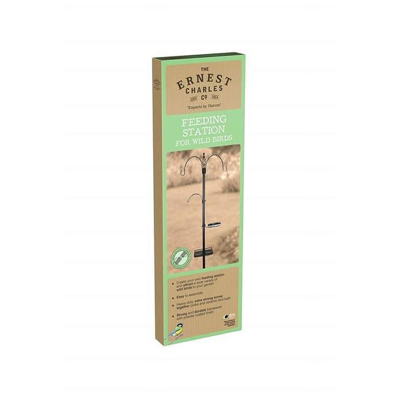 Gardman USA  Bird Feeding Station 2 Hook Square Tray, Matte Black