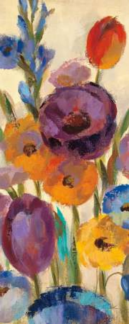 Gardne Hues Panel I Canvas Art - Silvia Vassileva (24 x 48)