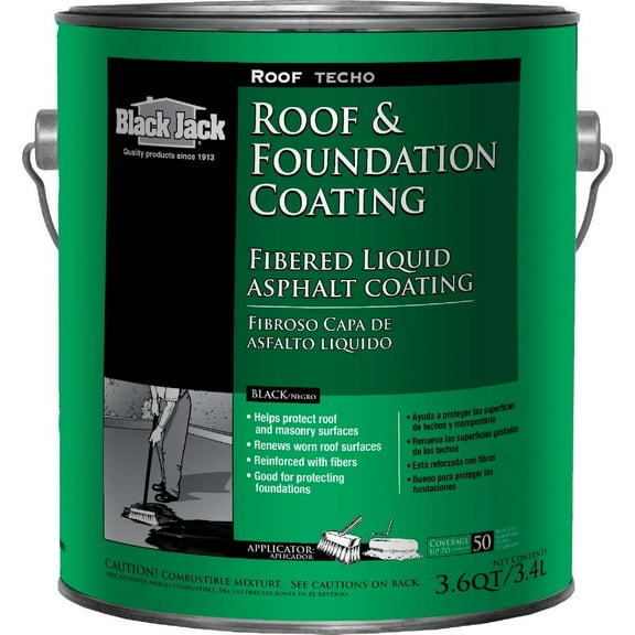 1 GAL Black Jack Fibered Roof amp; Foundation Coating