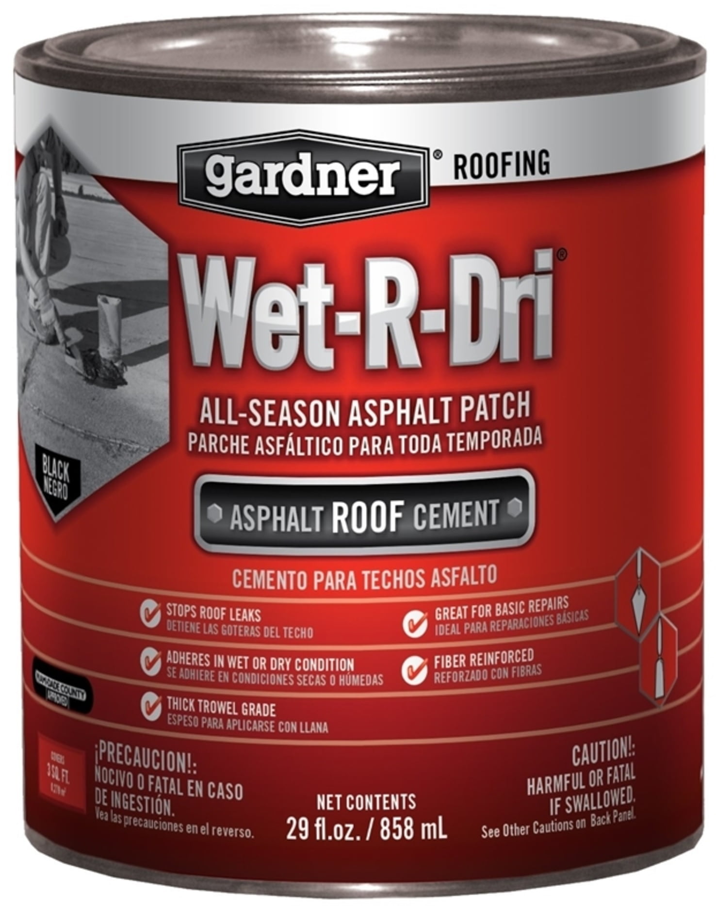 Black Jack Gloss Black Patching Cement AllWeather Roof Cement 29 oz