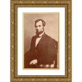 thumbnail image 1 of Gardner, Alexander 22x32 Gold Ornate Wood Framed with Double Matting Museum Art Print Titled - Abraham Lincoln, 1861, 1 of 4