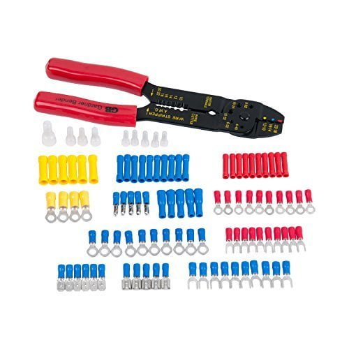 Gardner Bender Insulated Terminal & Crimping Tool Kit GK-15N - Wire Crimper/Cutter - 100 Piece
