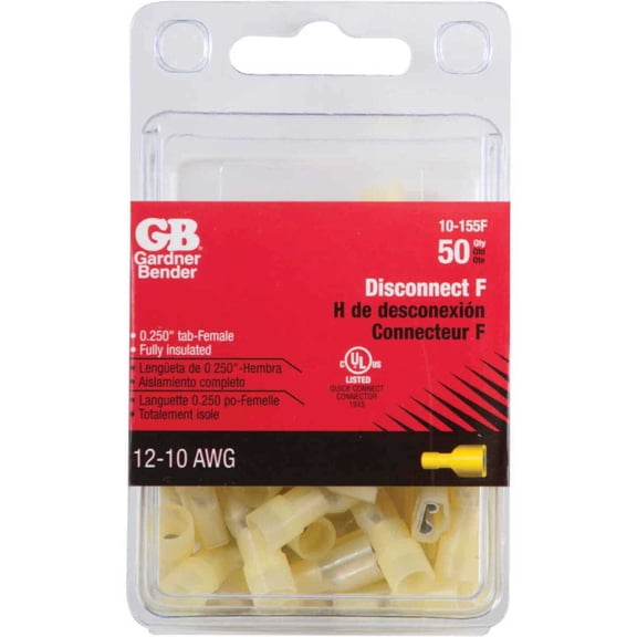 Gardner Bender 12-10 Ga. Insulated Wire Female Disconnect 50 pk