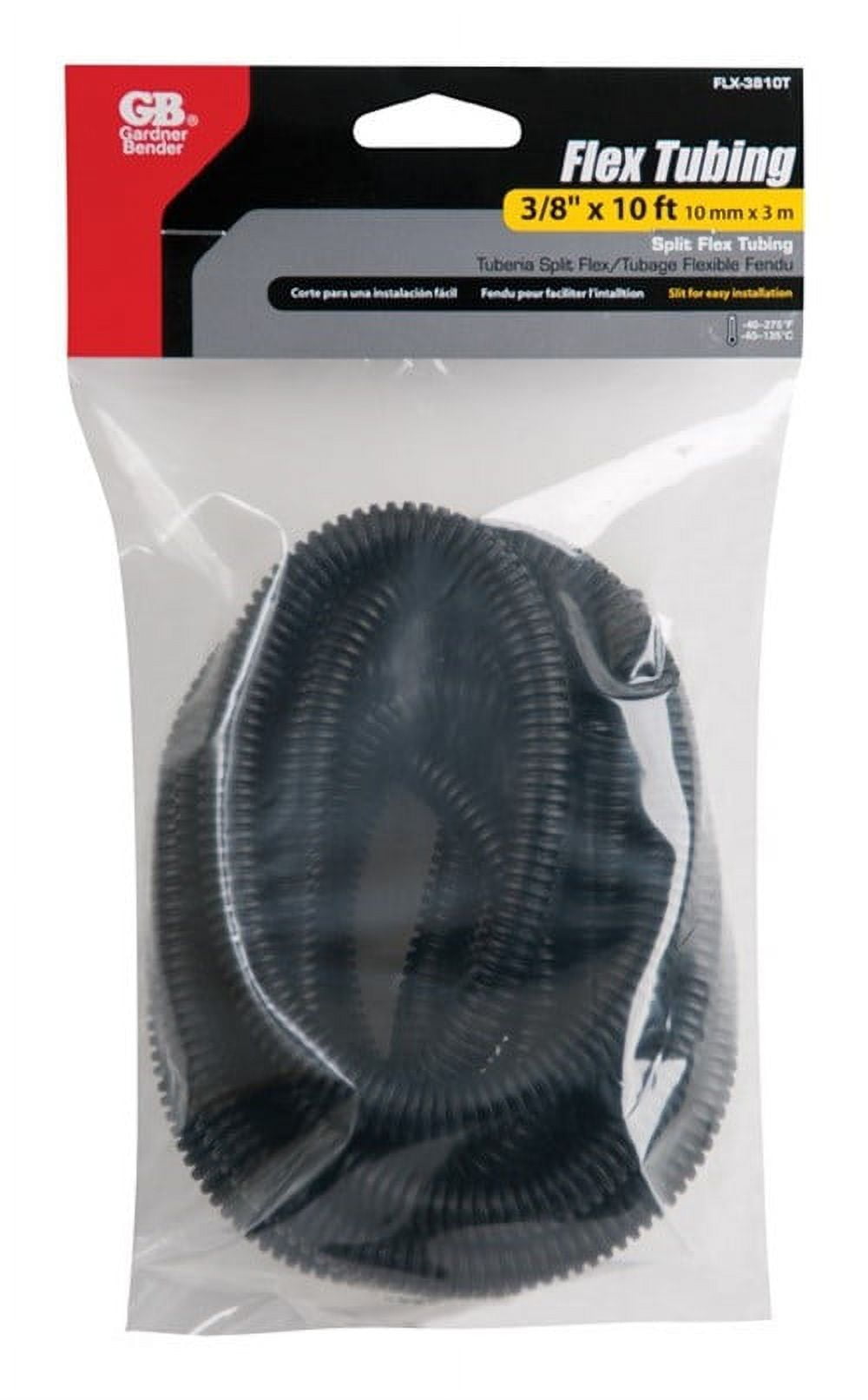 Black Polypropylene Flexible Electrical Tube, 3/8 inch x 10 feet