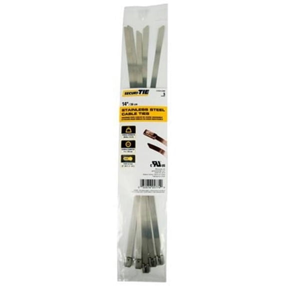 Gardner Bender 14 in. Wide Cable Tie, Stainless Steel - 5 Per Pack