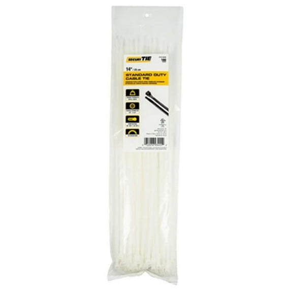 Gardner Bender 220986 14 in. Natural Standard Duty Cable Tie, Pack of 100