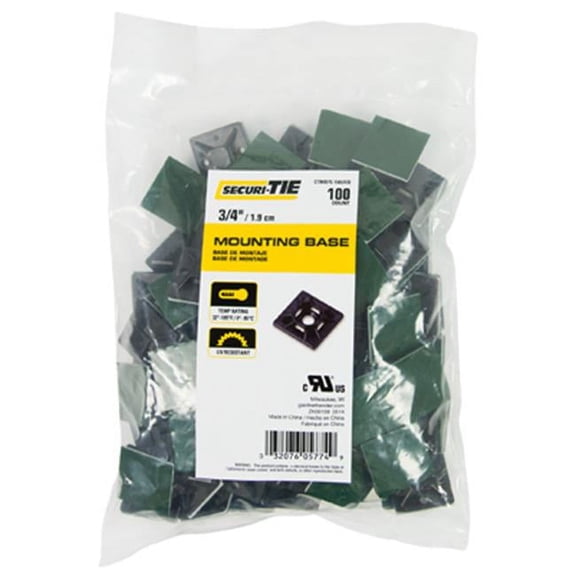 GARDNER BENDER INC 100PK 3/4"BLK Tie Mount CTMB75-100UVB