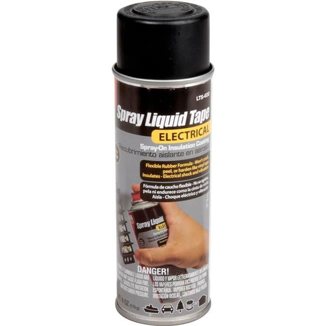 Gardner Bender 236397 LTS-400 Spray Liquid Electrical Tape, Black - English & Spanish - 6 oz per Can - Pack of 6