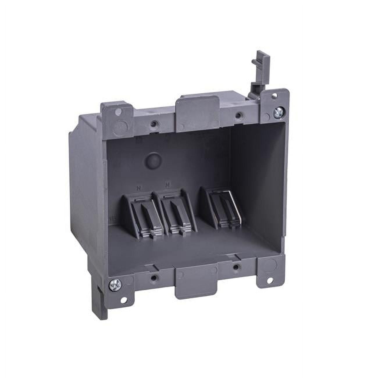 Gardner Bender  25 cu. in. 2-Gang Old Work Retrofit Standard Switch & Outlet Wall Electrical Box, Grey