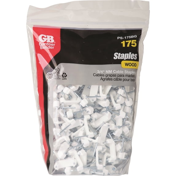 Gardner Bender 3/4 In. Polyethylene Cable Staple (175-Count) PS-175BG