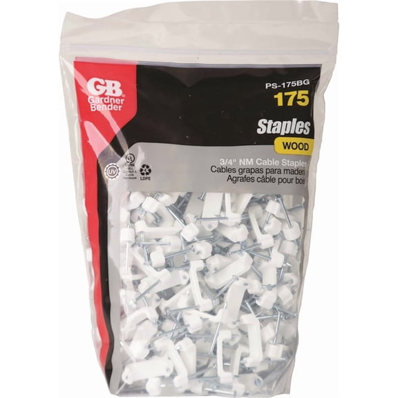 Gardner Bender 3/4 In. Polyethylene Cable Staple (175-Count) PS-175BG
