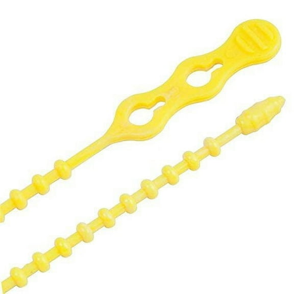 Beadle Wrap Cable Ties, Yellow, 12-In., 15-Pk.