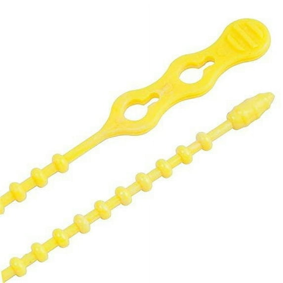 Beadle Wrap Cable Ties, Yellow, 12-In., 15-Pk.