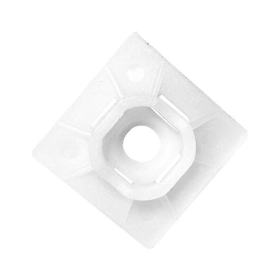Gardner Bender 45-MB Cable Tie Mounting Base, 1 Inch. x 1 Inch., Wire / Cord Management Industrial and Household Use, 5 Pk., Natural