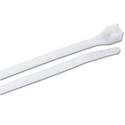 Cable Tie, 11 in L, 3 in Max Bundle Dia., Natural, Nylon 6/6, 75 lb Strength, 100 PK