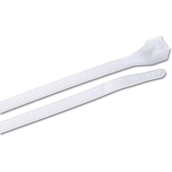 Gardner Bender Heavy-Duty DoubleLock Cable Tie - 120 Lb Tensile - 100 Pack, 8 In, Off-White