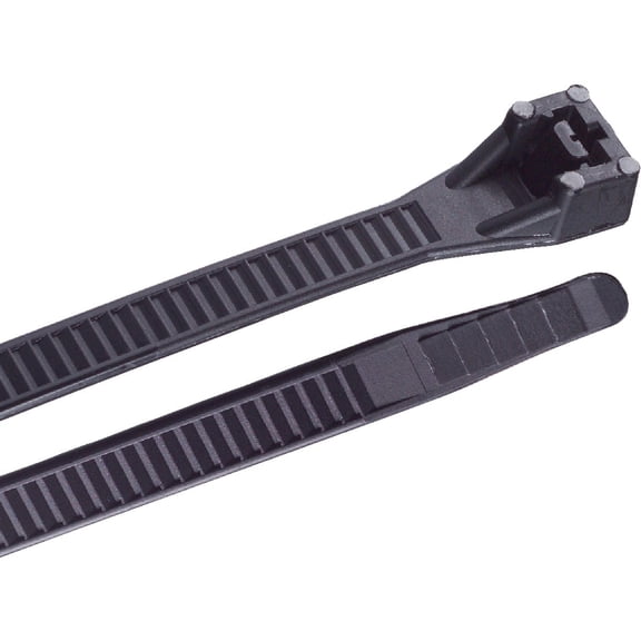 Gardner Bender 46-424UVB Heavy-Duty Cable Tie, 24 inch, 180 lb, Electrical Wire and Cord Management, Nylon Zip Tie, 50 Pk, UV Resistant Black