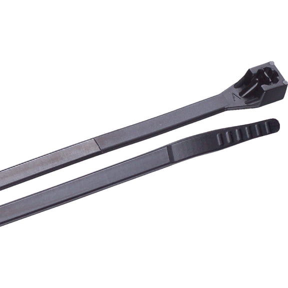 Gardner Bender 47-108UVB Releasable Cable Tie, 8 inch, 50 lb, Electrical Wire and Cord Management, Nylon Zip Tie, UV Resistant Black