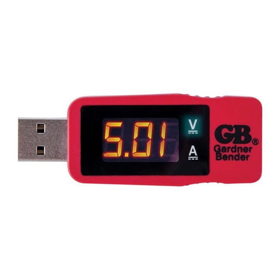 Gardner Bender  5 in. LCD USB Tester, Red