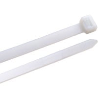 GB Electrical DoubleLock Nylon Cable Tie - 100 Pack, 8 In, Natural Color