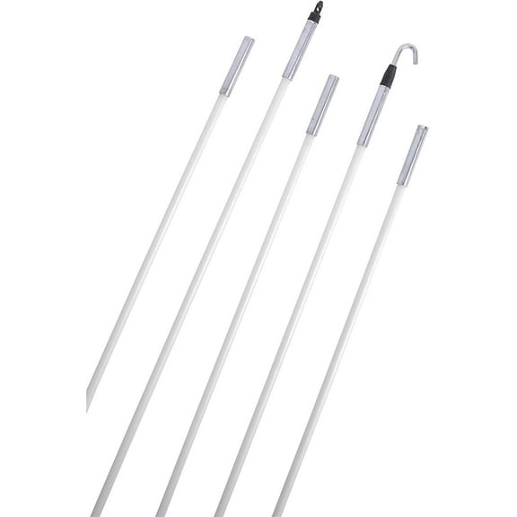 Gardner Bender FTX-15GL Glo Fish 15 ft, Luminescent Glow-in-the-Dark Fiberglass Fish Sticks, Bullet Nose and Hook End, 5 Interlocking 3 ft Sticks