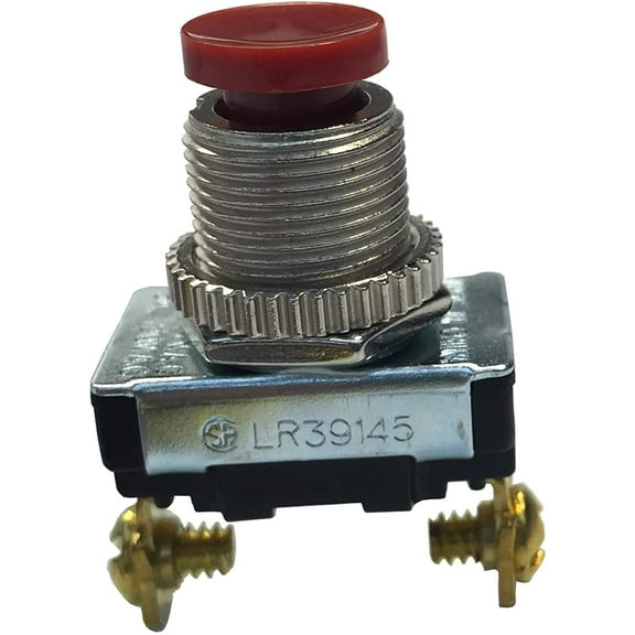 Gardner Bender GSW-24  Double Insulated Electrical Push Button Switch, SPST, ON-OFF,  6 A/125V AC,  6 inch Wire Terminal