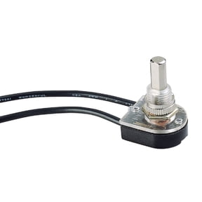 Gardner Bender GSW-24 Double Insulated Electrical Push Button Switch, SPST, ON-OFF, 6 A/125V AC, 6 inch Wire Terminal