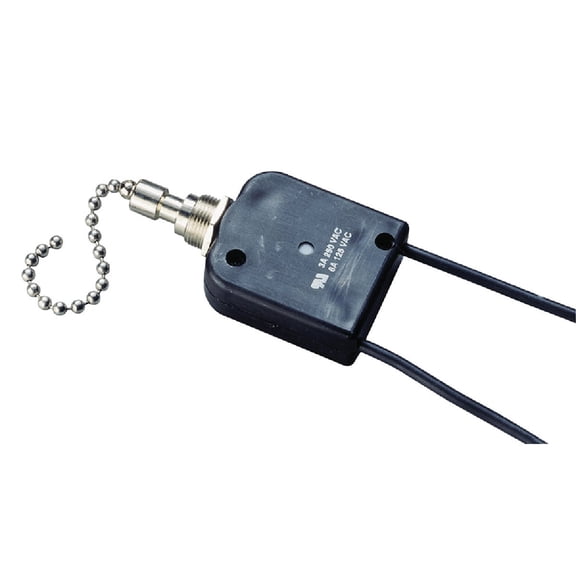 Gardner Bender GSW-35  Electrical All Angle Pull Chain Switch, SPST, ON-OFF,  6 A/125V AC,  6 inch Wire Terminal