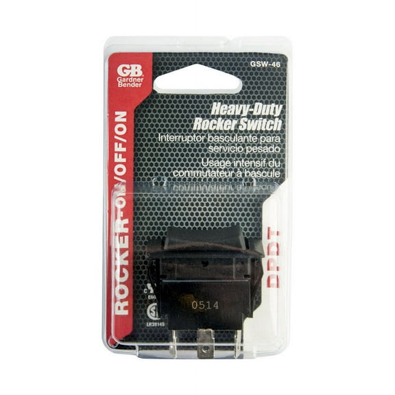 Gardner Bender GSW-46 Gsw-46 Double Pole Rocker Switch Black