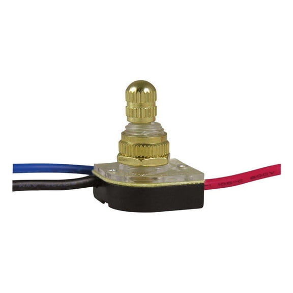 Gardner Bender Rotary Switch, Brass, SPTT, 6A, 125VAC GSW-68