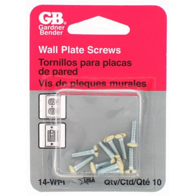 Gardner Bender Ivory Metal Wall Plate Screws 10 pk