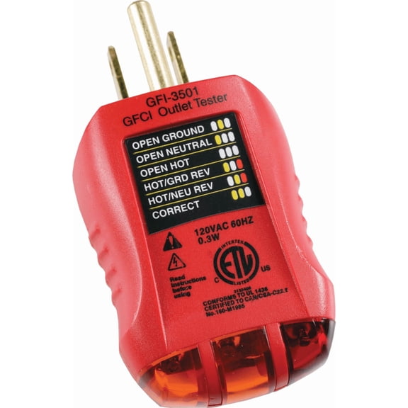 Gardner Bender Outlet and GFI Tester - Pack of 2 Indoor & Outdoor Use, NEC-Compliant