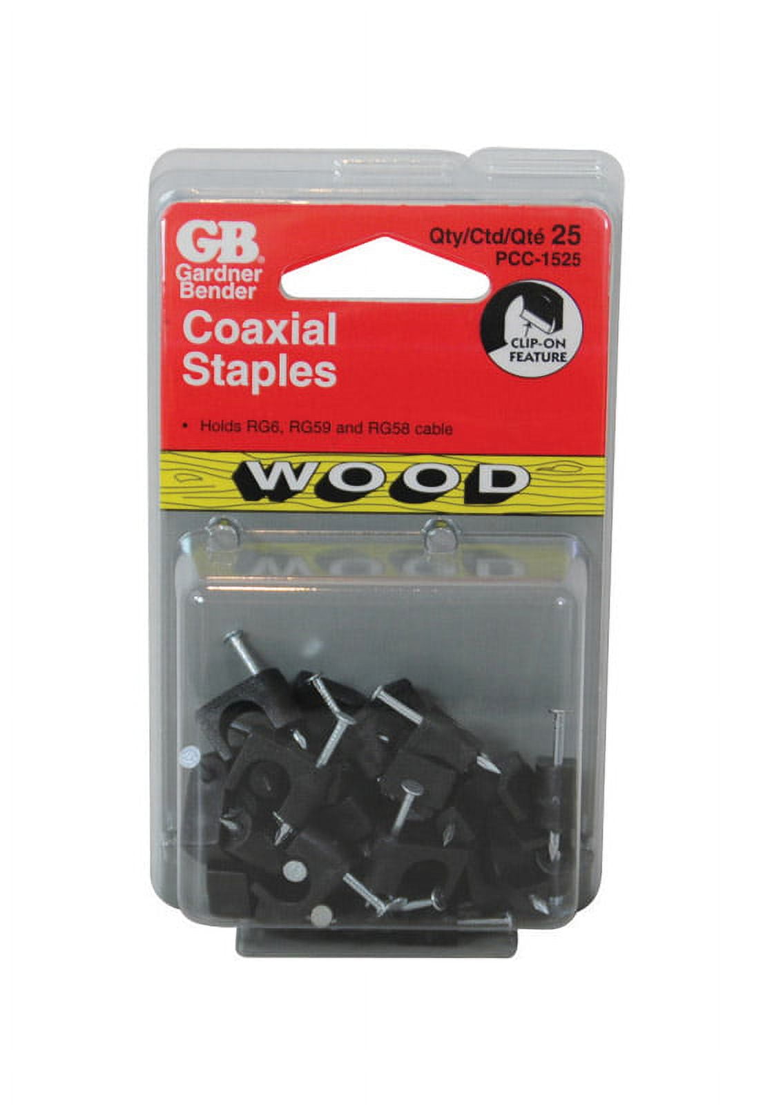 Gardner Bender PCC1525 LowVoltage Coaxial Cable Staple, 1/4 in, CAT6