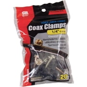 Gardner Bender PEC-31525 Stainless Steel Coax Cable Clamp 20 pk, 1/4-Inch, Black