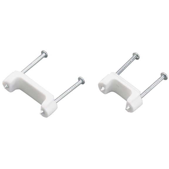 Gardner Bender PS-150 Plastic Staple, Inch., 14/2, 12/2, 10/2 (NM) Cable, Quick / Easy Installation, for Romex, UF, (NM) & More, 100 Pk., White (3 PACKS OF 100)