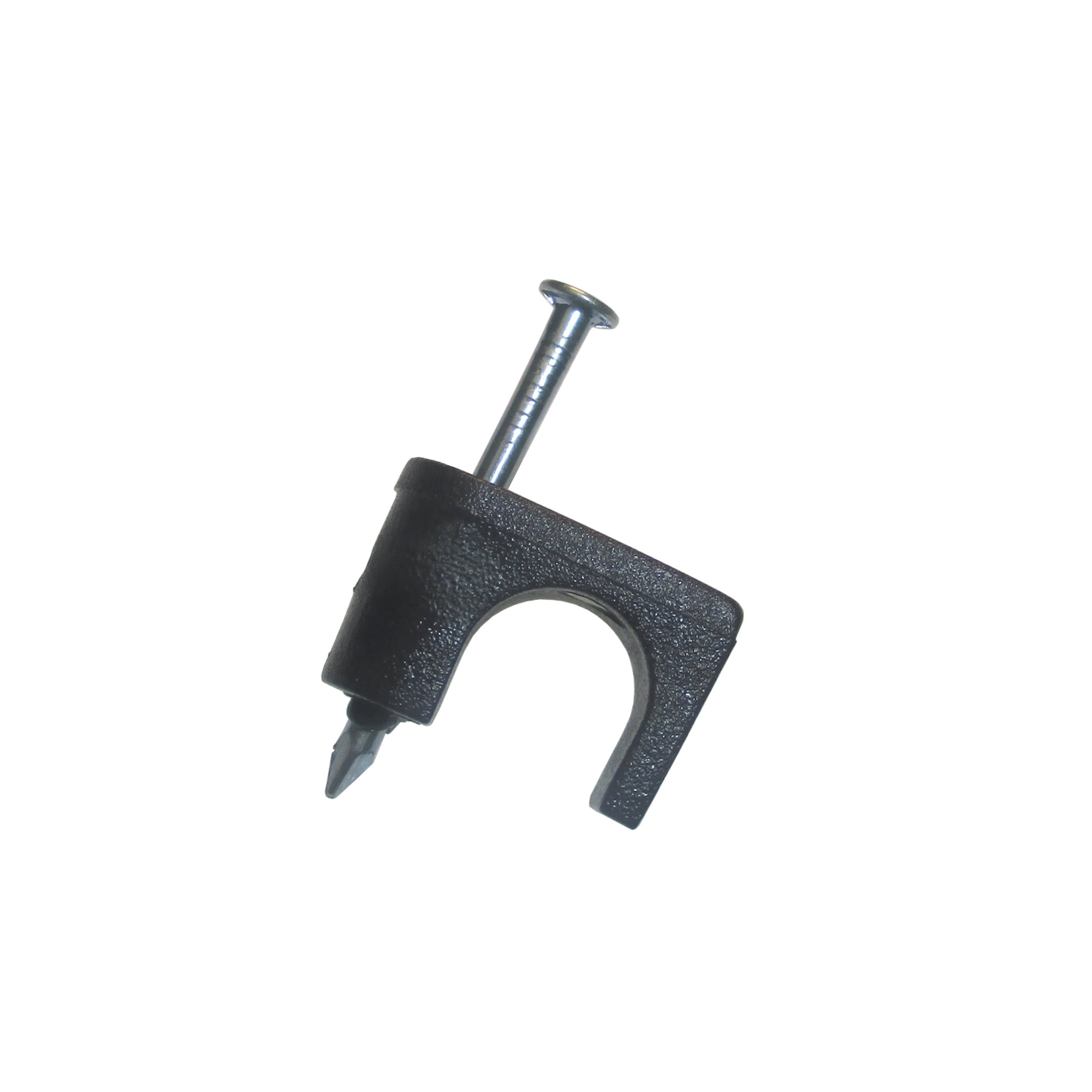 Gardner Bender PSB-1650T Plastic Coaxial Staple, Black, 1/4", Card of 25 - image 1 of 2