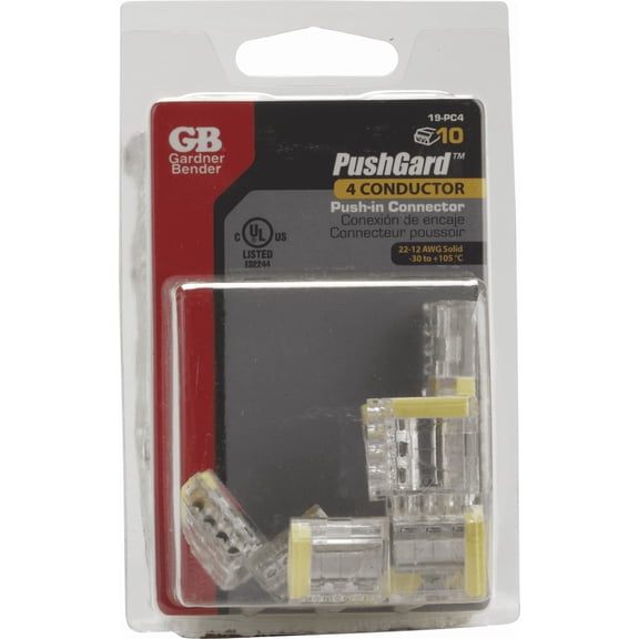 Gardner Bender PushGard Push-In Connector - Pack of 12  Residential Use, Standard Application