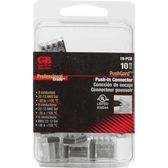 Gardner Bender PushGard Push-In Connector - Pack of 12  Residential Use, Standard Application