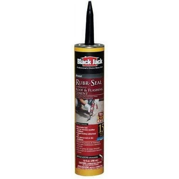 Gardner-Gibson 6148-9-62 10.1 oz Black Jack Rubr-Seal Rubberized Roof & Flashing Cement - Quantity 12