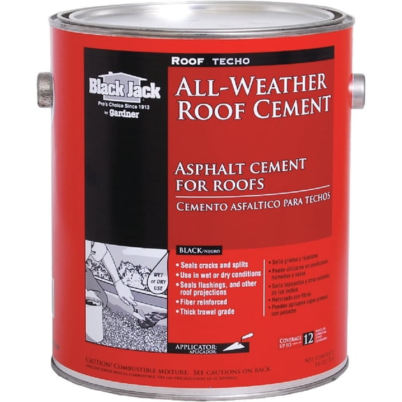 Gardner-Gibson 6230-9-34 Black Jack All Weather Roof Cement, 1 Gallon