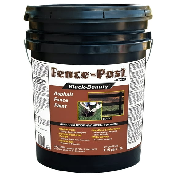 Gardner-Gibson Fence-Post Black Asphalt Fence Paint, 5 Gal