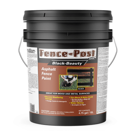 Gardner 4.75 Gal. Black Beauty Asphalt Fence Paint, Black