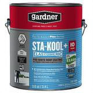 Gardner Sta-Kool 10YR Pro White Elastomeric Coating Elastomeric Pro White Roof Coating, White, 1 Gallon