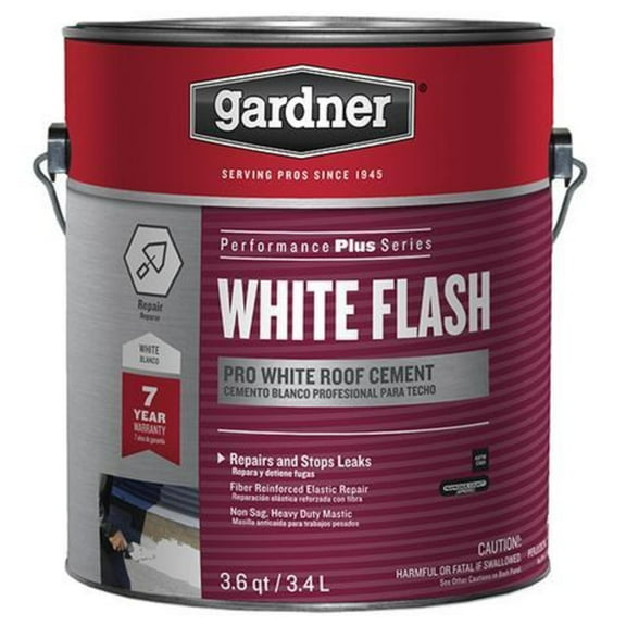 Gardner-Gibson Sta-Kool White Flash Pro White Roof Cement, 1 Gallon