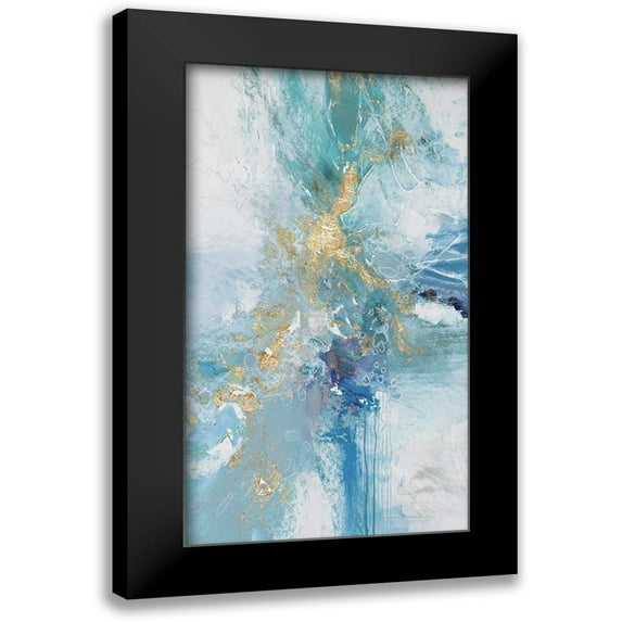 Gardner, Jennifer 10x14 Black Modern Framed Museum Art Print Titled - Turquoise Flow III