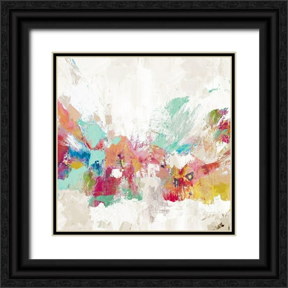 Gardner, Jennifer 20x20 Black Ornate Wood Framed with Double Matting Museum Art Print Titled - Colorful Euphoria