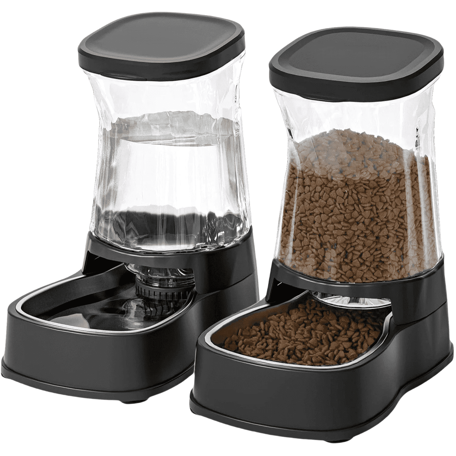 Nomipaw Automatic Cat Feeder and Food Dispenser Gravity Pet Feeder Cat Dog Bowls for Water and Food 2Pcs