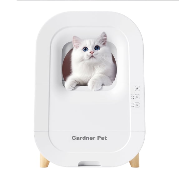 Gardner Pet Automatic Cat Litter Box Self Cleaning, 65L+12L Large Litter Box, One-Touch Cleaning, With Large 15-Day Waste Drawer, Advanced Odor Control, Safety Sensors, Ideal For Multi-Cat Home