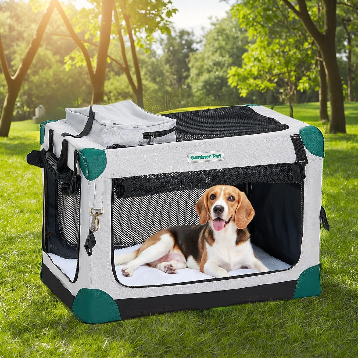 Picture of Gardner Pet Soft Collapsible Dog Crate - 30 Inch Portable Travel Dog ...
